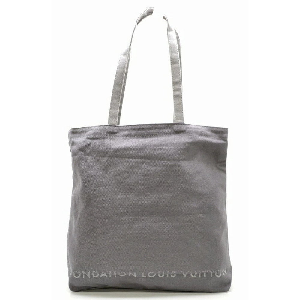 LOUIS VUITTON Fondation Limited Edition Canvas Tote Bag Shoulder Gray